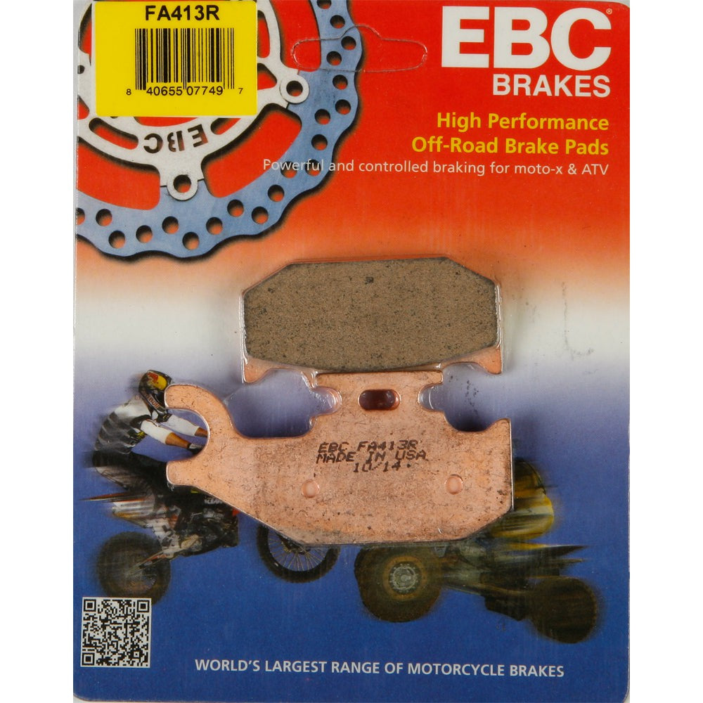 EBC 1 Pair Sintered R Series Heavy-Duty Brake Pads MPN FA413R