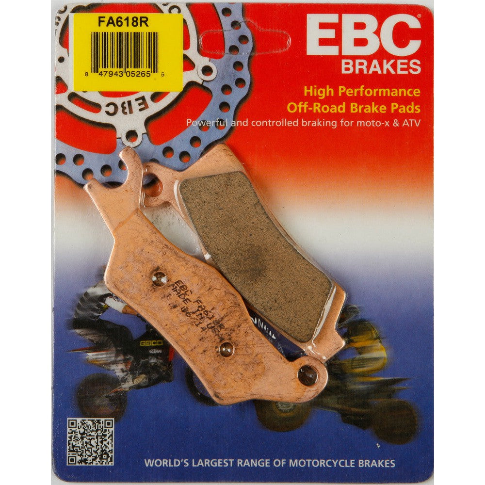 EBC 1 Pair Sintered R Series Heavy-Duty Brake Pads MPN FA618R