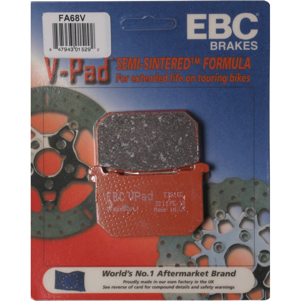 EBC 1 Pair V-Pad Semi-Sintered Touring Brake Pads MPN FA68V