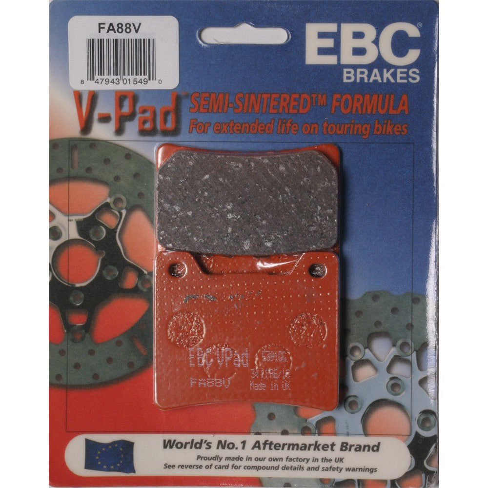 EBC 1 Pair V-Pad Semi-Sintered Touring Brake Pads MPN FA88V