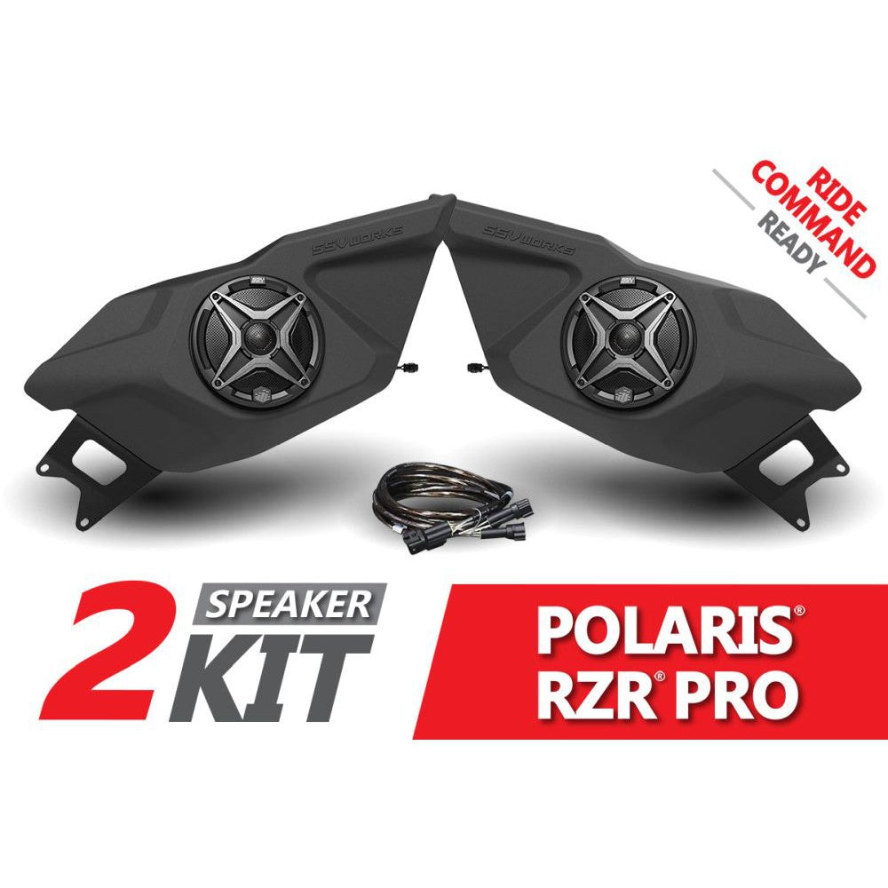 SSV Works Front Door Pro 6.5" Speaker Pods With Ride Command For Polaris RZR Pro XP 2020-2022
