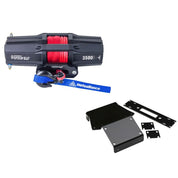 Viper V2 ATV Winch Kit 3500 lb Standard Spool With 40 Feet Red Synthetic Rope With Mount For Honda Rancher 350/450 2004-2007