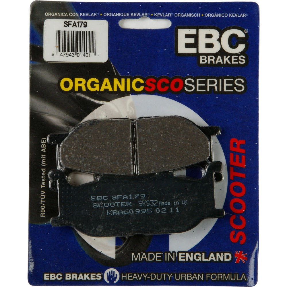 EBC 1 Pair Premium SFA Organic OE Replacement Brake Pads MPN SFA179