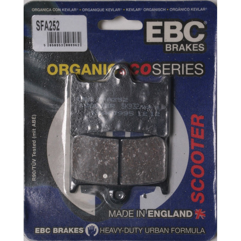 EBC 1 Pair Premium SFA Organic OE Replacement Brake Pads MPN SFA252