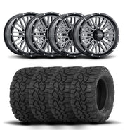 ITP Momentum 14" Machined Black Wheels And Ultra Cross R-Spec Tires [30x10-14]