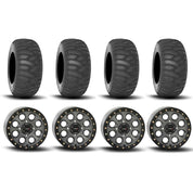 System 3 SB-7 Beadlock Titanium 15" Wheels And SS360 Sand/Snow Tires [31x10-15] ,[31x12-15]