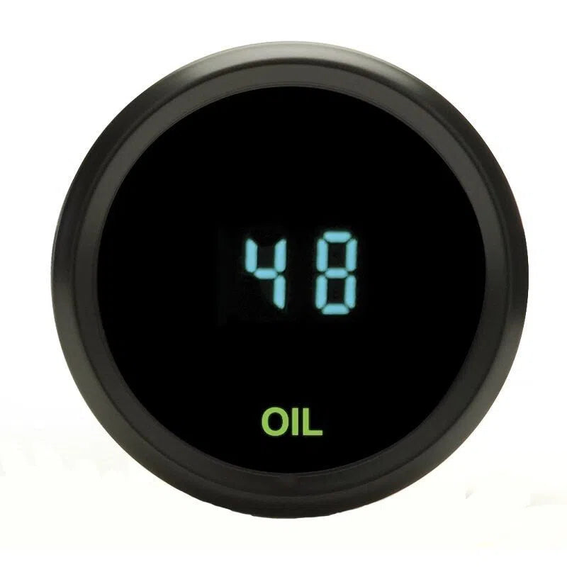 Dakota Digital Universal 2-1/16" Round Oil Pressure Gauge Teal Display ODYR-03-1