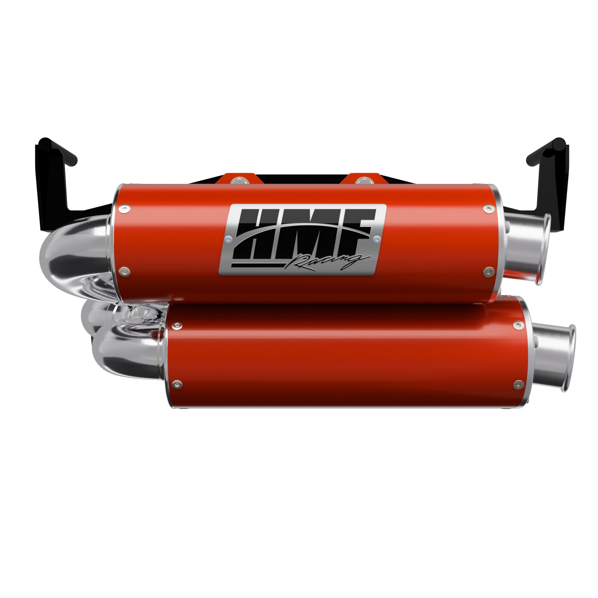 Silenciador HMF de doble escape deslizante de alto rendimiento, color rojo - Tapa de extremo cepillada Can-Am abatible para Can-Am Outlander 1000/850 2025-2026 14655637671