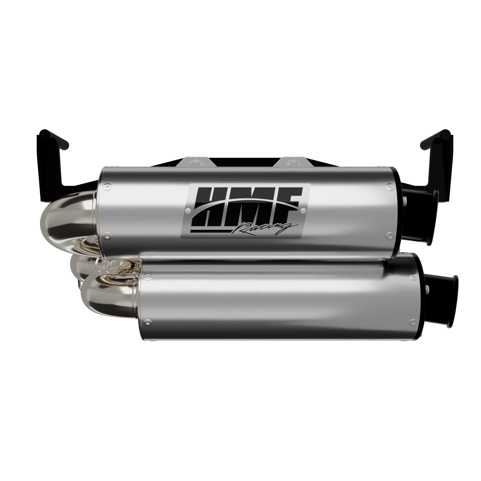 Silenciador HMF de doble sistema completo de escape de alto rendimiento con tapa de extremo abatible negra cepillada para Can-Am Outlander 1000/850 2025-2026 14656636072