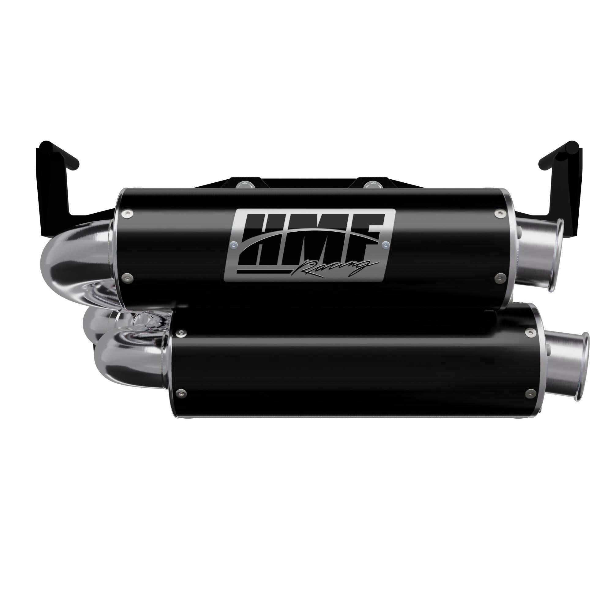 HMF Muffler Dual Full System Performance Exhaust Black Turn Down Brushed End Cap For Can-Am Outlander 1000/850 2025-2026 14656636171