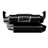 Silenciador HMF de doble sistema completo de escape de alto rendimiento, color negro, con tapa de extremo europea negra para Can-Am Outlander 1000/850 (2025-2026) 14656636183