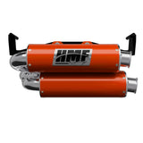 Silenciador HMF de doble sistema completo de escape de alto rendimiento, color rojo - Tapa de extremo cepillada Can-Am abatible para Can-Am Outlander 1000/850 2025-2026 14656637671