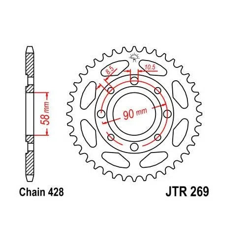 Steel Rear Sprocket 56T for Street HONDA SL125 1971-1973