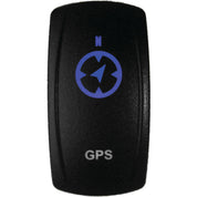 DragonFire Racing Laser-Etched Dual LED Switch - GPS On/Off - Blue - 04-0124