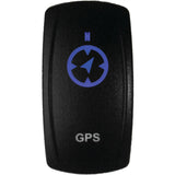DragonFire Racing Laser-Etched Dual LED Switch - GPS On/Off - Blue - 04-0124