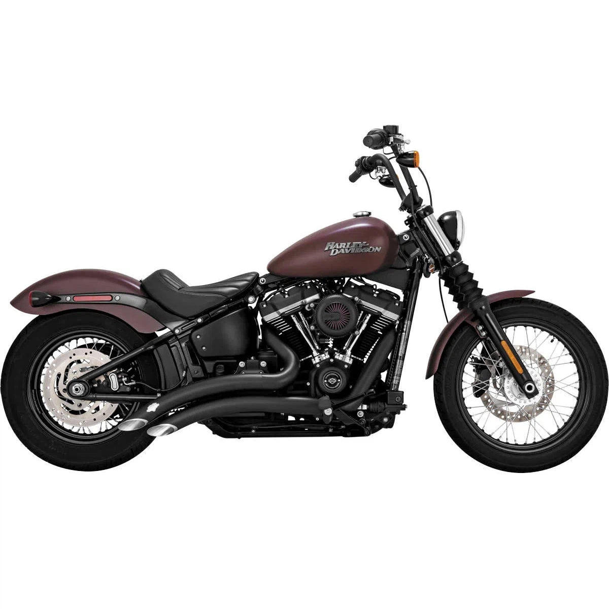 Vance & Hines 46077 Black Big Radius 2-2 Exhaust System for 18-19 Harley Softail