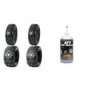Set of 4 ATV Tires (DI-K211 25x8-12 Front, DI-K721A 25x10-12 Rear) with Sealant