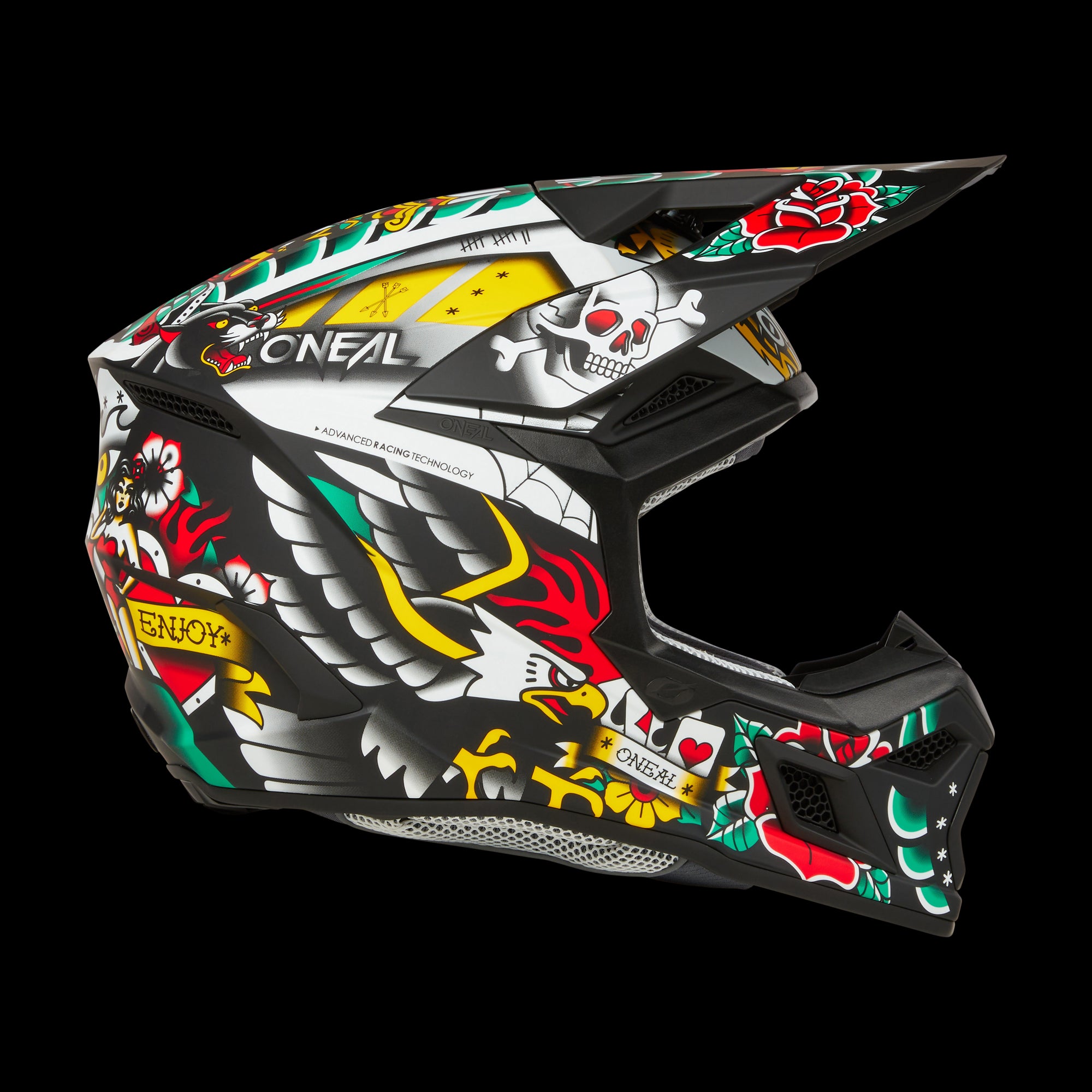 O'Neal 3 SRS Inked Multi Color Helmet