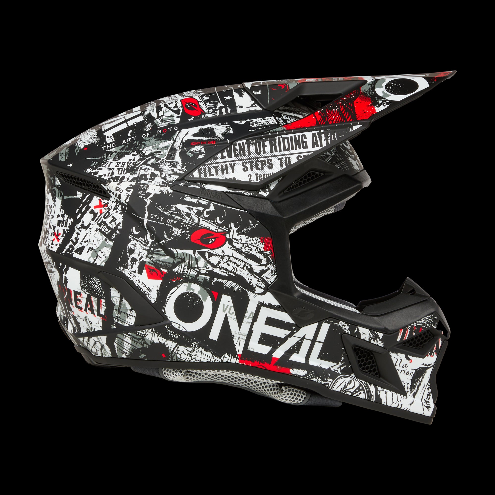 O'Neal 3 SRS Attack Black / White Helmet