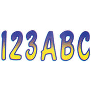 3 LETTER & NUMBER KIT YELLOW / PURPLE