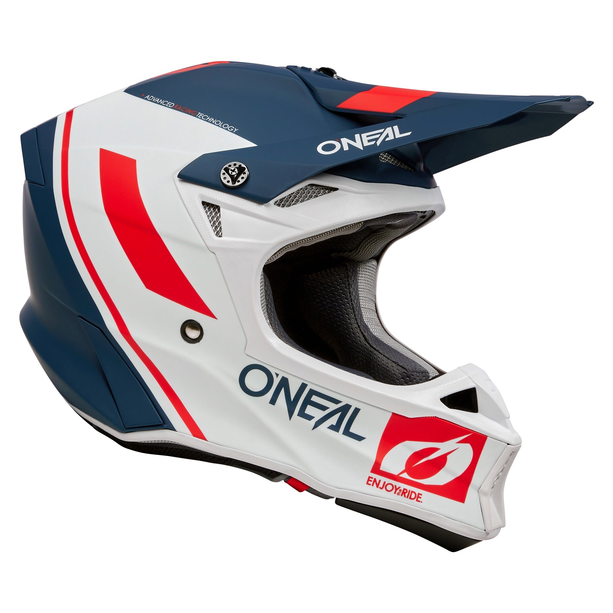 O'Neal 10 SRS Flow Blue / White / Red Helmet