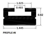 SPI Black Slide Runner Profile 8 56" 408-56-80