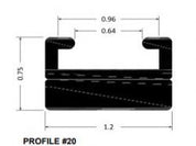 SPI Black Slide Runner Profile 20 56" 620-56-80