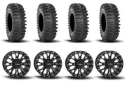 System 3 ST-3 Simulated Beadlock Matte Black 15" Wheels And XT400 Tires [35x10R-15]