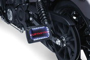 Kuryakyn Nova Curved Side Mount License Plate Frames Horizon Black