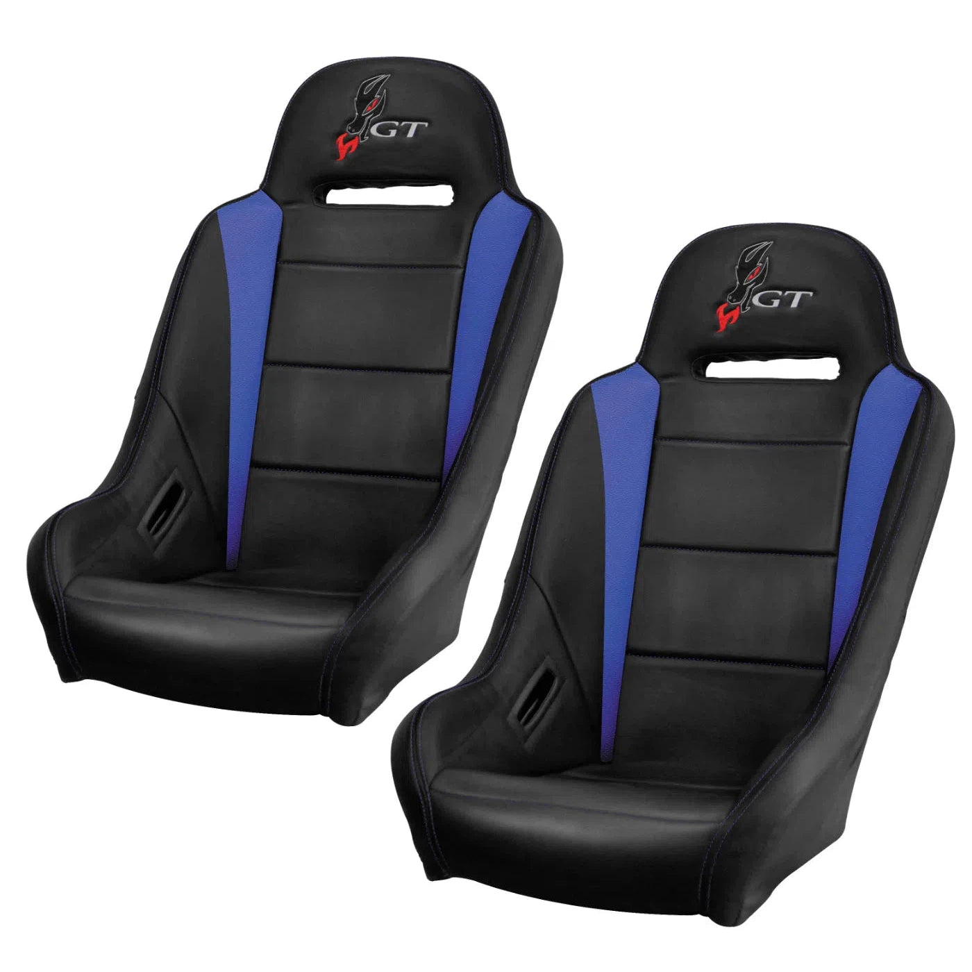 DragonFire Racing HighBack RT Seats for RZR models - Black/Blue - Pair - 15-1154