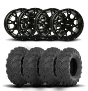 ITP Hurricane 14" Black Wheels And Mud Lite Tires [30x10-14]