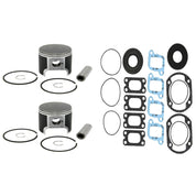 2 SPI Pistons, Full Gasket Kit Ski-Doo 440 MXZ Fan Touring .020 Over 68mm