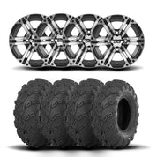 ITP SS212 12" Machined Black Wheels And Mud Lite Tires [25x8-12]