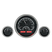 Dakota Digital Universal 3 Round Analog Gauge System Black Blue Kit VHX-1013-Lionparts Powersports