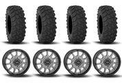 System 3 ST-5 Aluminum Gun Metal Grey 15" Wheels And XTR370 Tires [30x10-15]