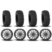 System 3 ST-5 Aluminum Gun Metal Grey 15" Wheels And XTR370 Tires [30x10-15]