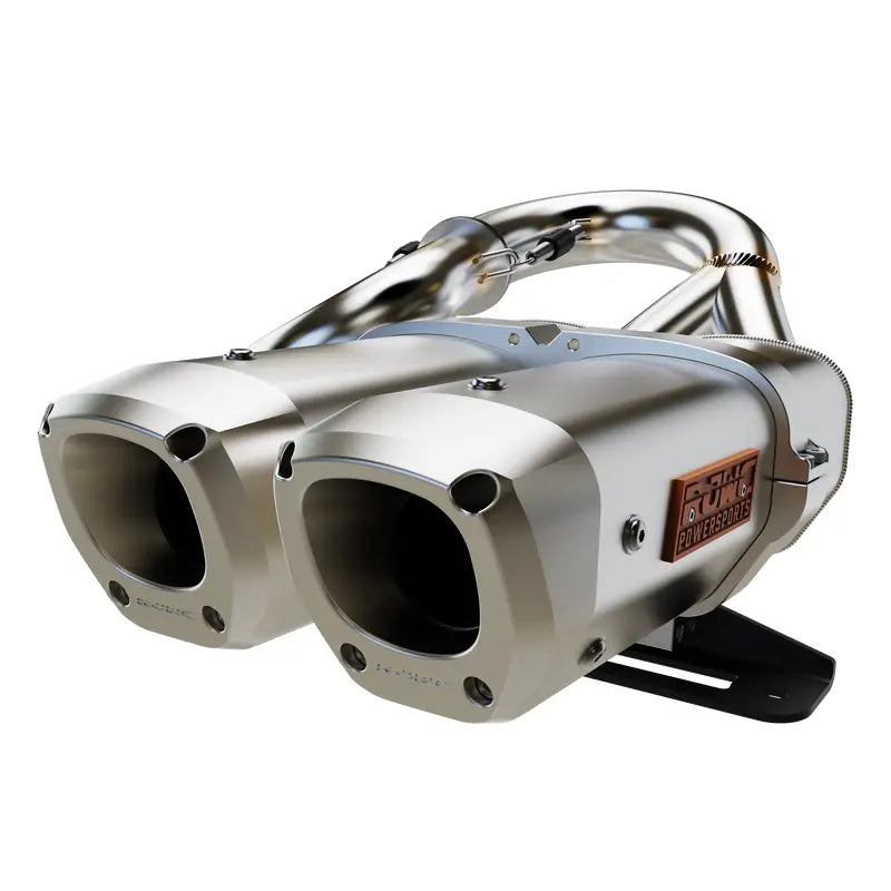 RJWC Dual APX Exhaust For Can-Am Defender HD8/HD10/XMR/Maverick Trail 2016-2024