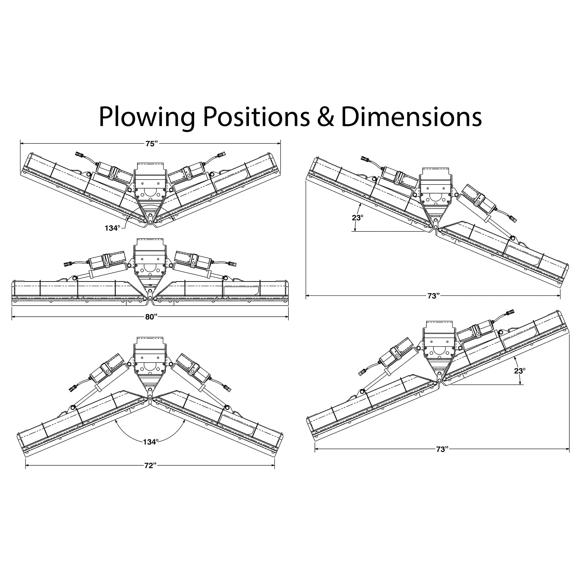 KFI Pro-V UTV Plow System w/ Two Manual Angle Adjustment Bars