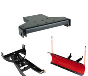 Denali Black UTV Snow Plow Kit For Polaris Ranger Crew 570 4x4 Full Size 2010-2014