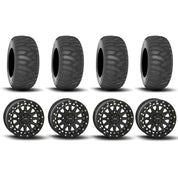 System 3 SB-6 Beadlock Matte Black 15" Wheels And SS360 Sand/Snow Tires [31x10-15] ,[31x12-15]