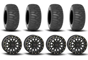 System 3 SB-6 Beadlock Matte Black 15" Wheels And SS360 Sand/Snow Tires [31x10-15] ,[31x12-15]