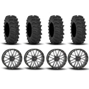 System 3 ST-3 Simulated Beadlock Gun Metal Grey 20" Wheels And XM310 Extreme Mud Tires [34x9-20]
