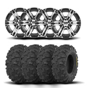 ITP SS212 12" Machined Black Wheels And Blackwater Evolution Tires [30x10-12]