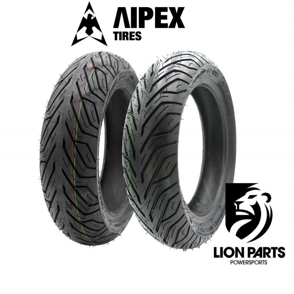 Aipex 110/70-12 & 120/70-12 Front / Rear Set of City Tires - 110x70x12 & 120x70x12