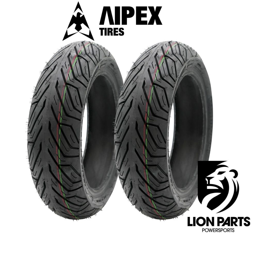 Aipex 120/70-12 2 Piece Front / Rear Set City Tires Bias 58 S - 120x70x12