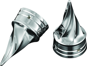 Kuryakyn Chrome Twisted Axle Caps 1217