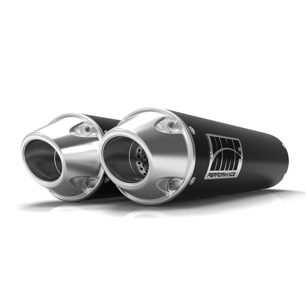 HMF Muffler Arctic Cat Wildcat 12-14 Black Performance Dual Slip On Exhaust Euro End Cap