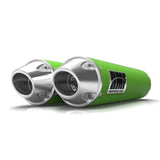HMF Muffler Arctic Cat Wildcat 12-14 Green Performance Dual Slip On Exhaust Euro End Cap