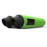 HMF Muffler Arctic Cat Wildcat 12-14 Green Performance Dual Slip On Exhaust Blackout Euro End Cap