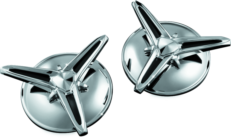 Kuryakyn Chrome Knock-Off Center Caps For Trikes 1243